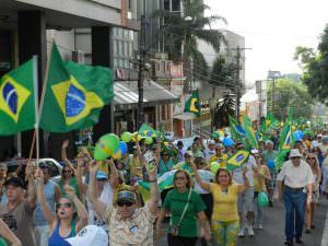 Em 2015, "Fora Dilma" reuniu milhares de pessoas em Passo Fundo (Rádio Uirapuru)